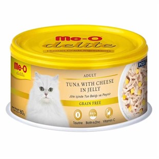 Me-O Delite Ton Balıklı ve Peynirli Tahılsız Kedi Konservesi 80 Gr
