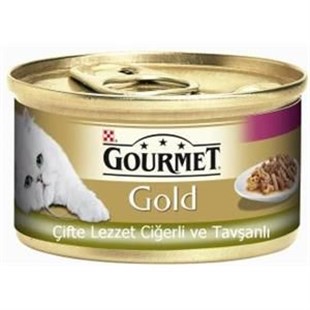 Pro Plan Gourmet Gold Çifte Lezzet Ciğerli  ve Tavşanlı Konserve Kedi Maması 85 Gr