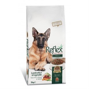 Reflex Kuzulu Pirinçli ve Sebzeli Yetişkin Köpek Maması 15 Kg