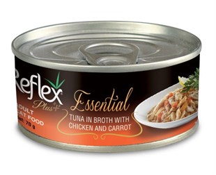 Reflex Plus Essential Ton Balıklı Tavuklu Havuç Kedi Konservesi 70 Gr