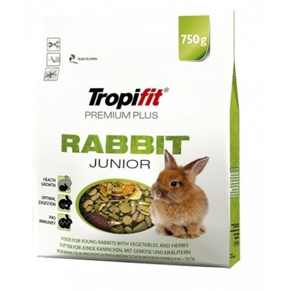 TropiFit Premium Plus Rabbit Junior Yavru Tavşan Yemi 750 Gr